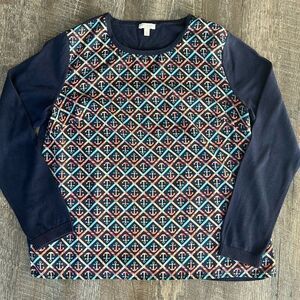 Talbots Mixed Media Sweater-Size Medium Petite